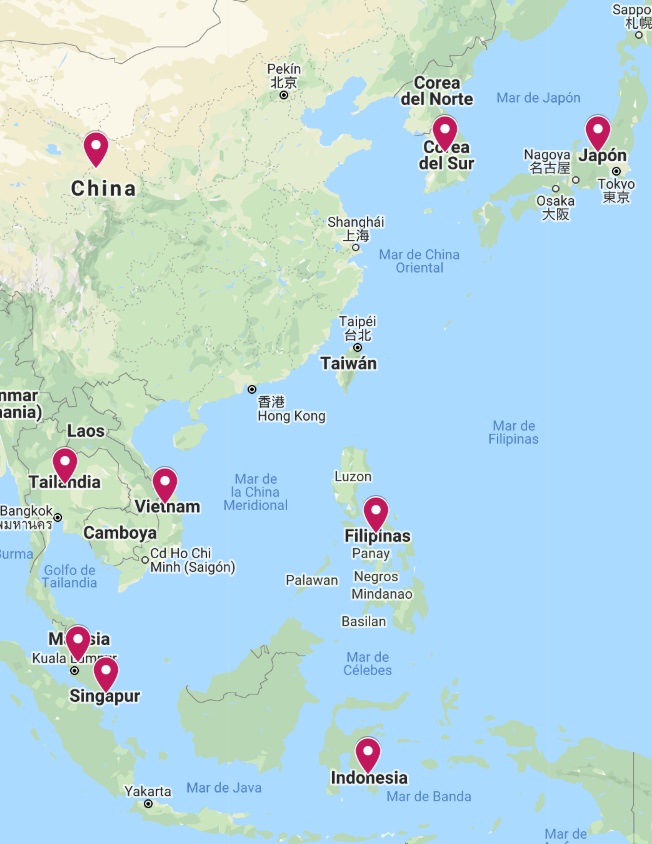 mapa de asia
